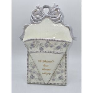 Vintage Friend's Love Blooms With Joy Wall Pocket or Vase‎ on Easel